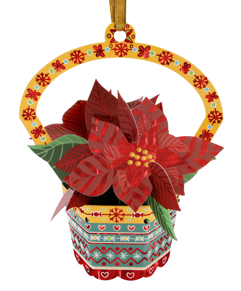 Poinsettia Bauble Card