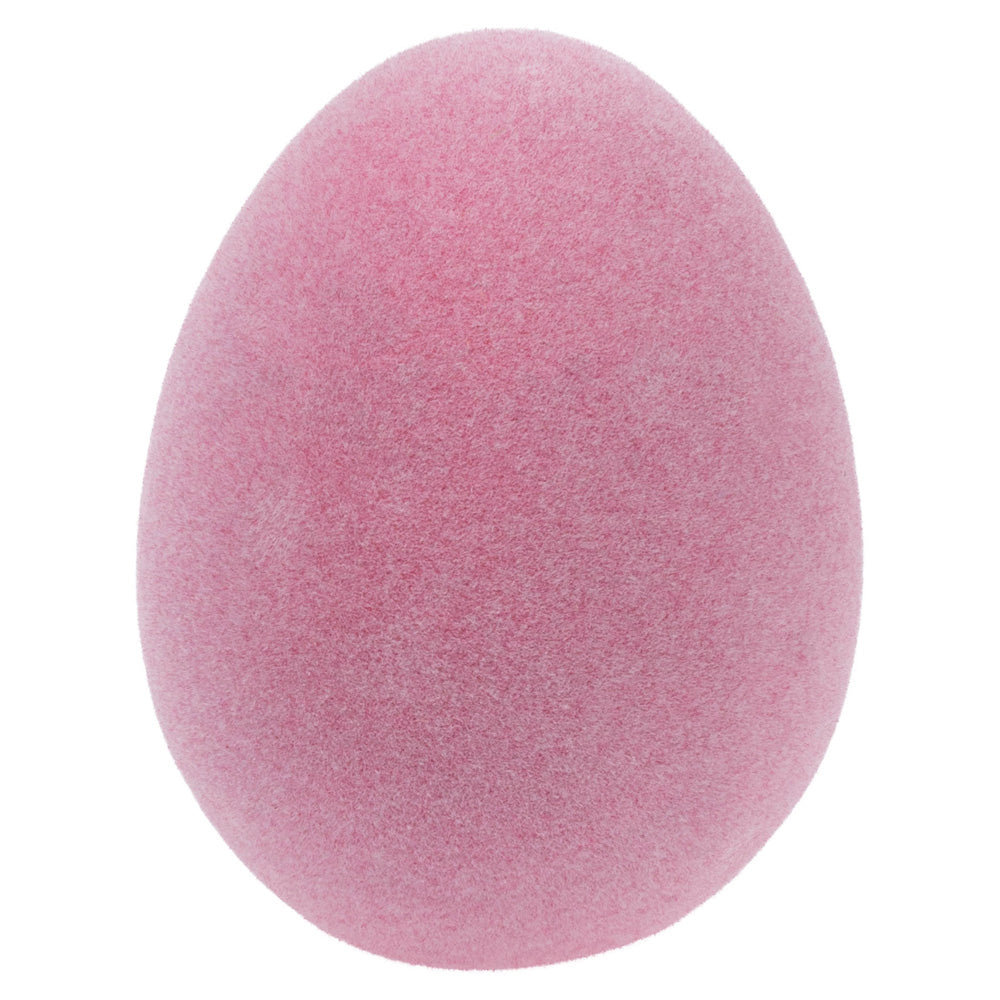 Pink Flocked Egg Large