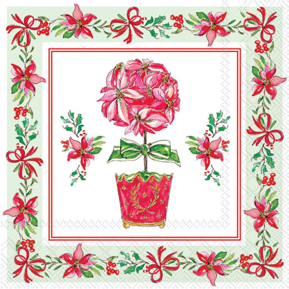 Poinsettia Collection Cocktail Napkin