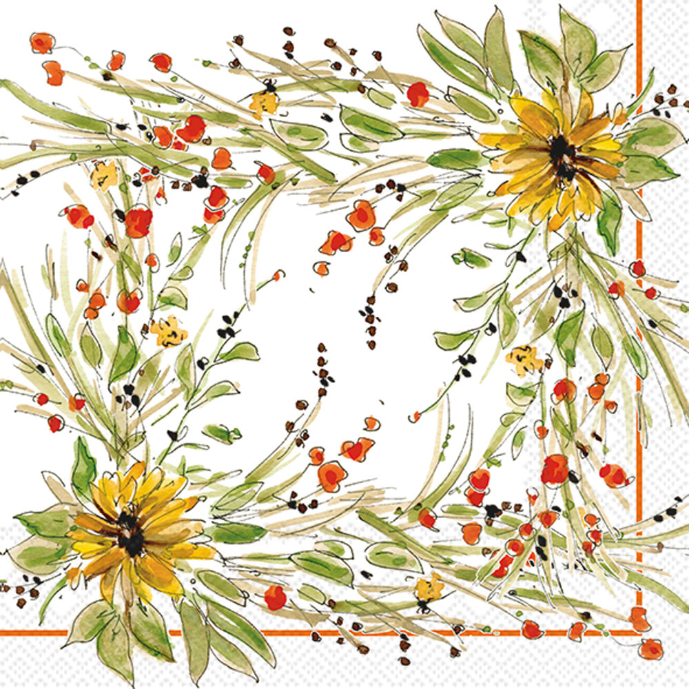 Sunflower Medley Cocktail Napkin