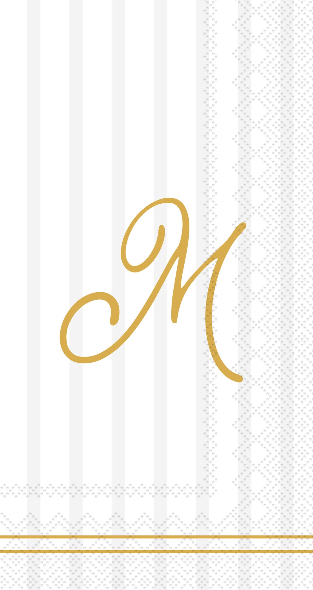 Chic Monogram M Guest Towel cream
