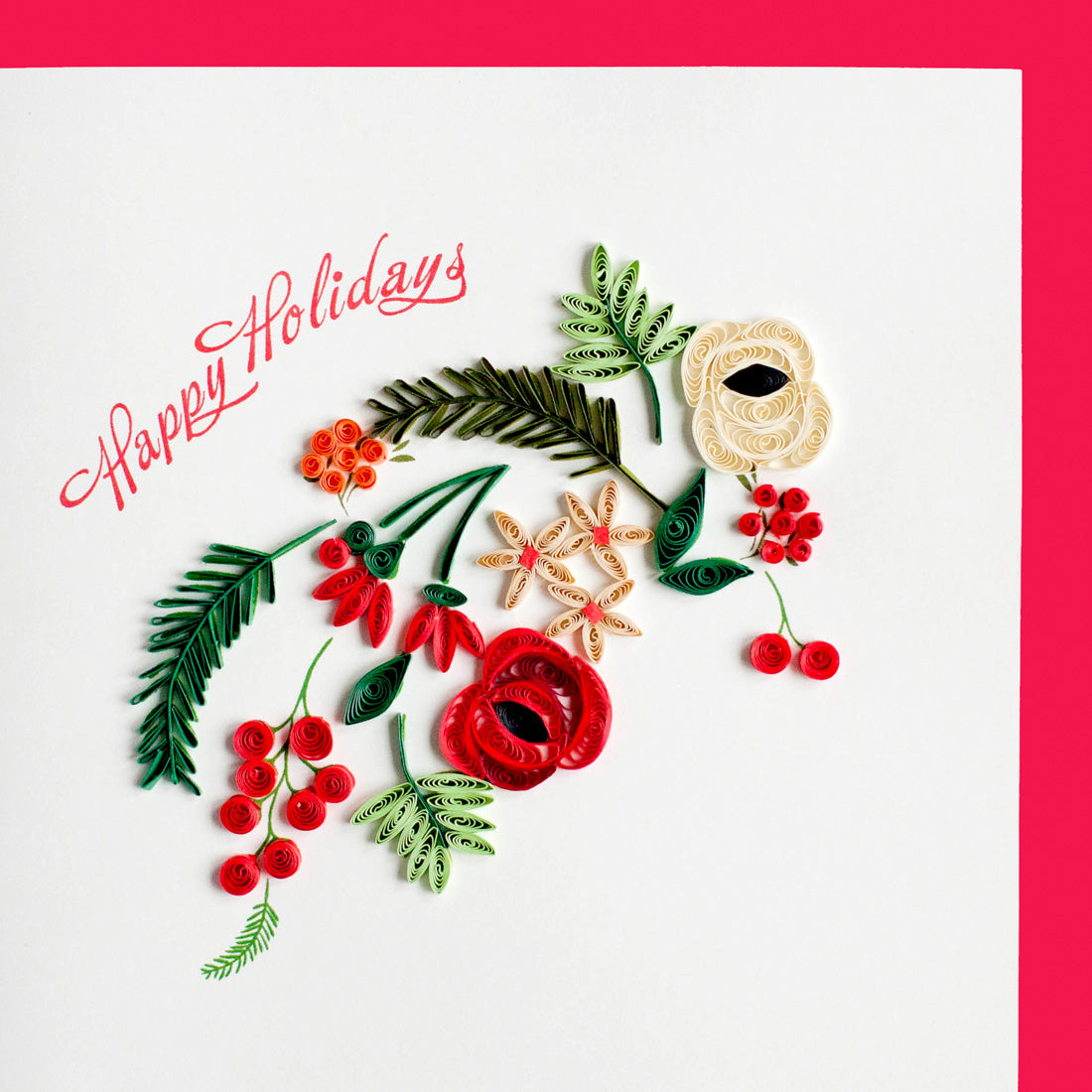 Holiday Blooms Quilling Card