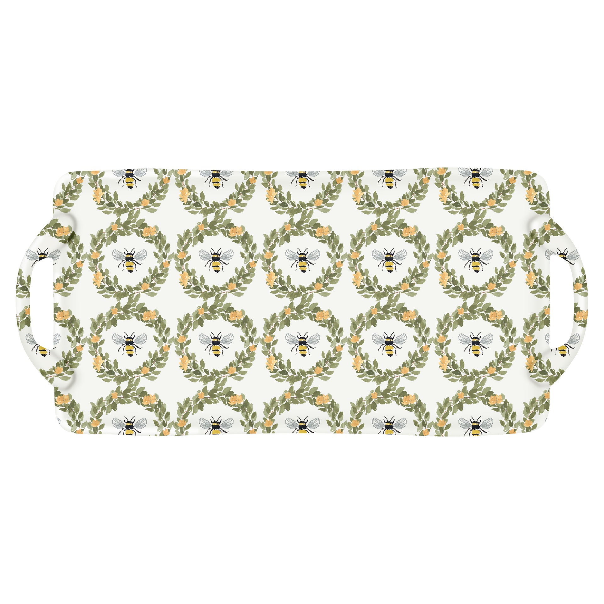 Bee Wreath Melamine Tray