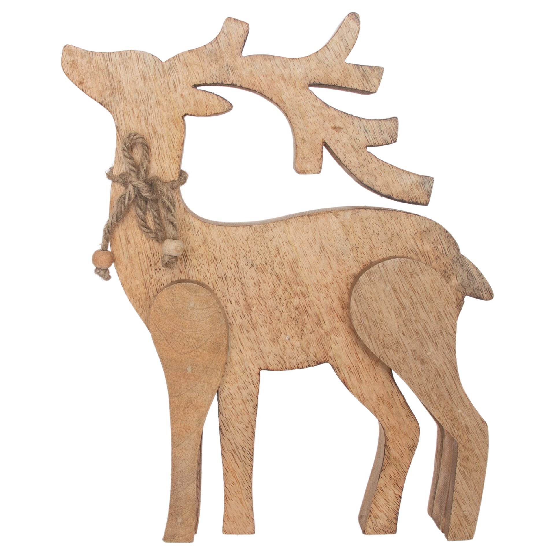 Natural Wood Deer Standing