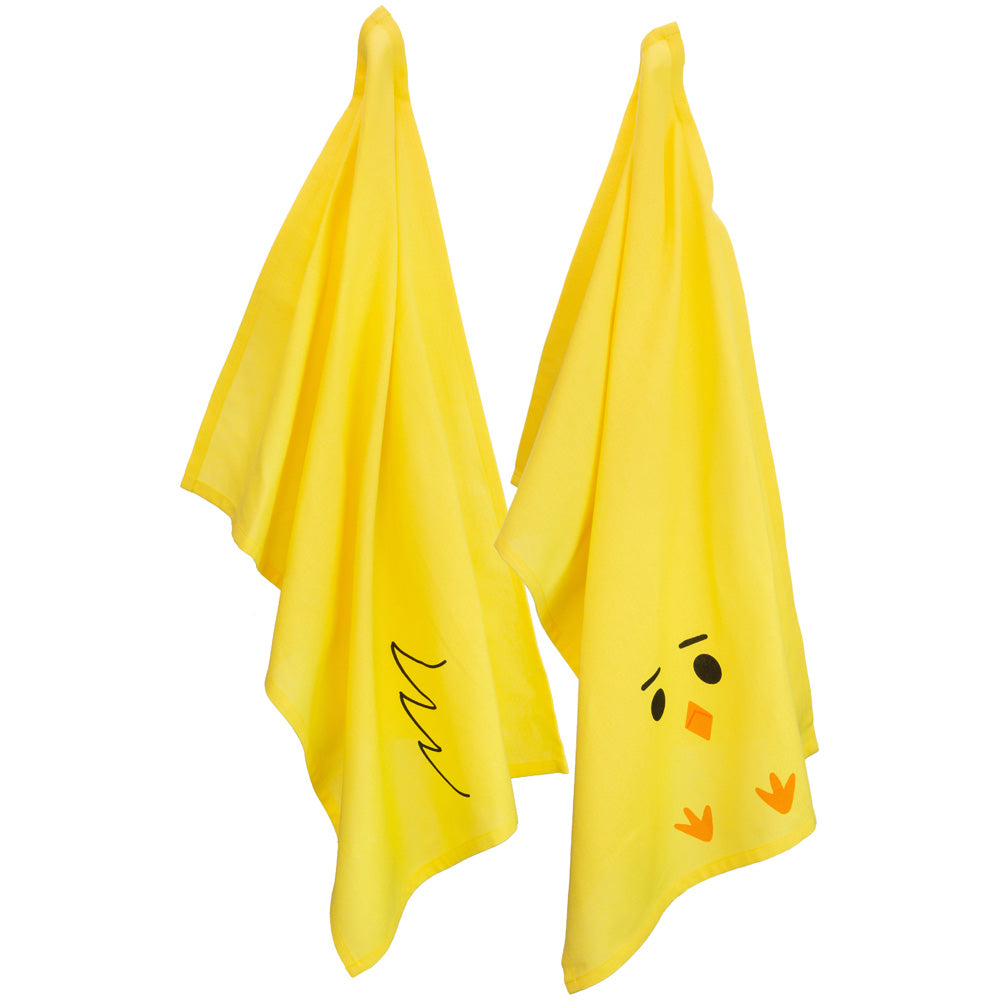 YELLOW CHICK TEA TOWEL S/2