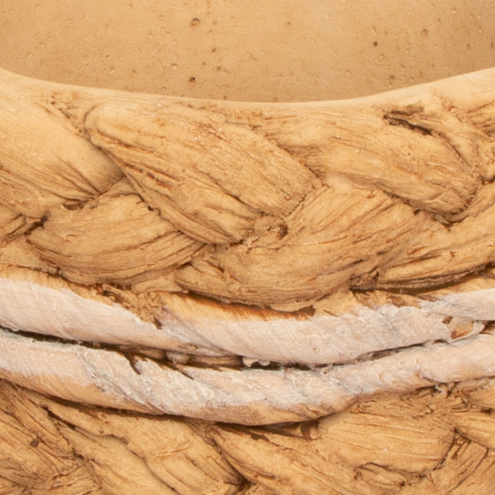 Braided Cement Planter Large