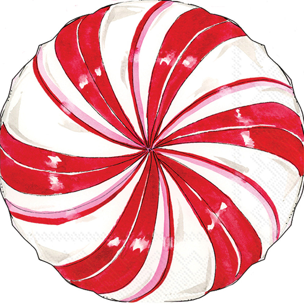 Peppermint Swirl Shaped Lunch Napkin