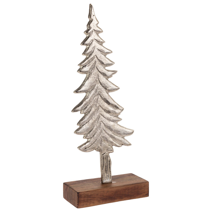 Large Silver Spruce Tree On Wood Base