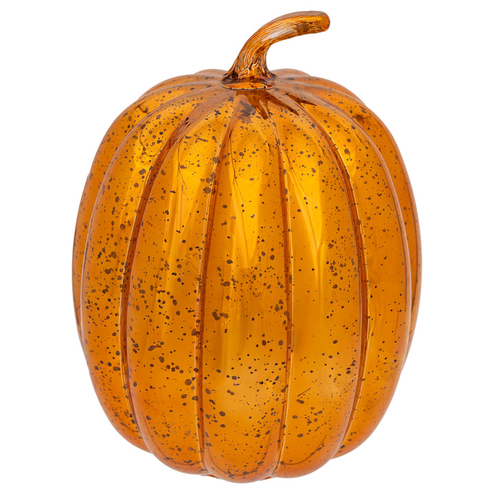 Orange Starry Glass Pumpkin Tall