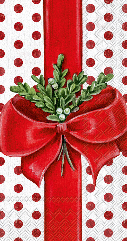 A Present for You Guest Towel white red