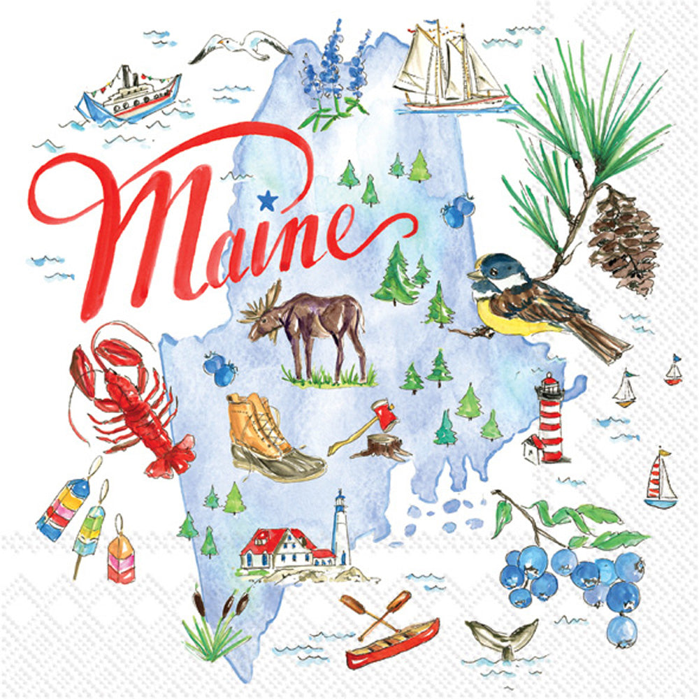 Maine State Collection Cocktail Napkin