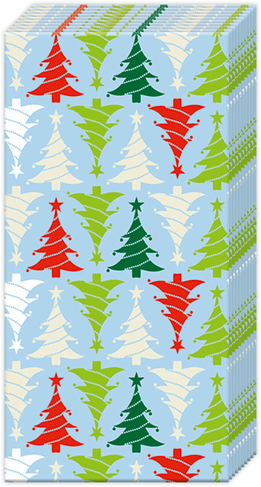 Trees In Line Light Blue Pocket Tissue