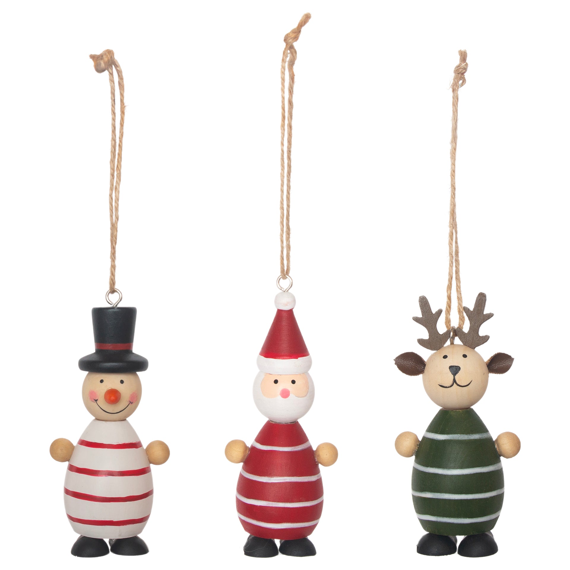 Mini Stripe Ornaments (Set of 3)