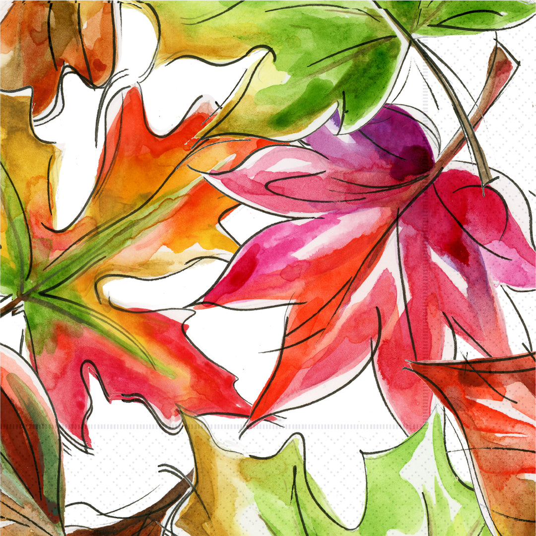 Harvest Whimsey Leaves Cocktail Napkin