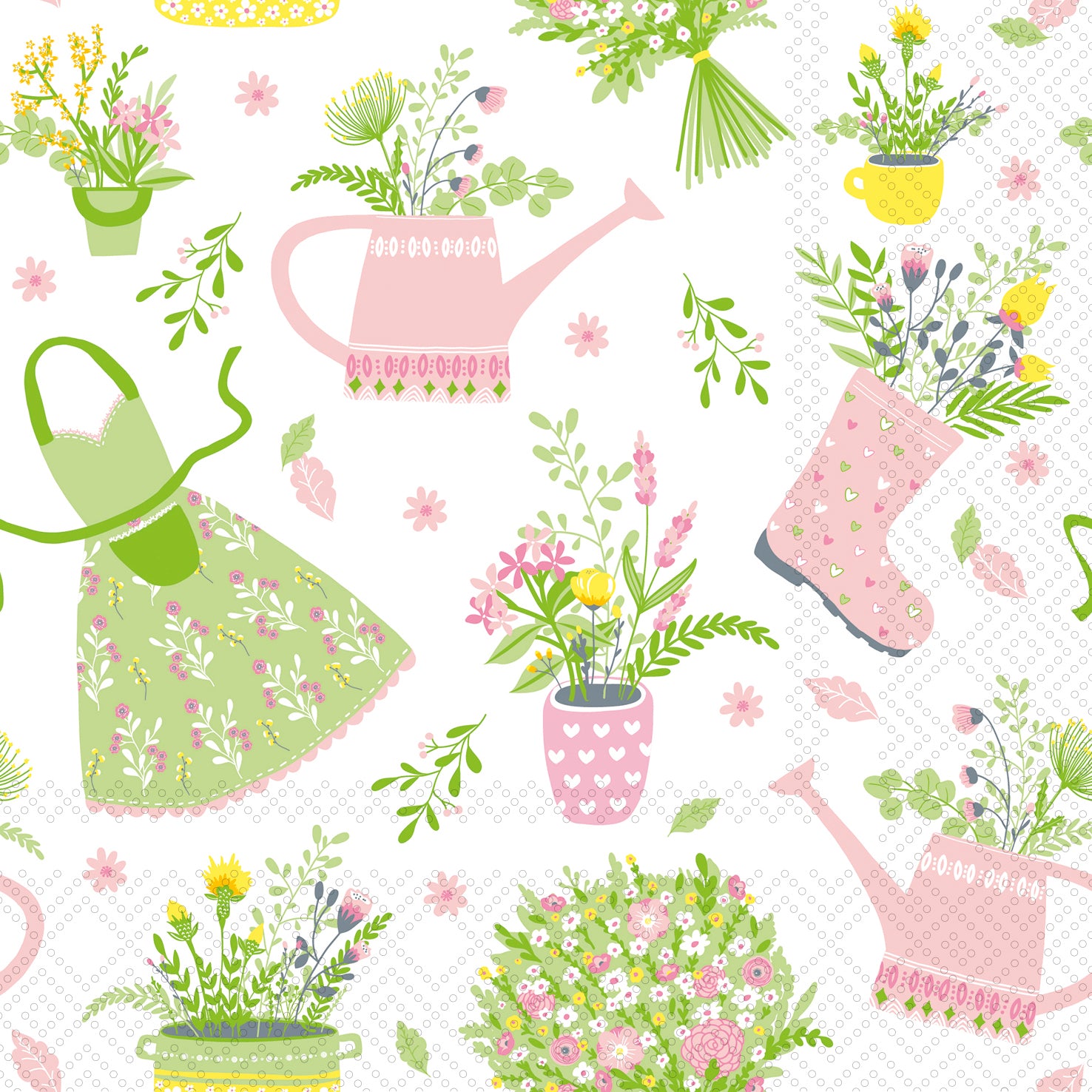 Apron And Boots Cocktail Napkin