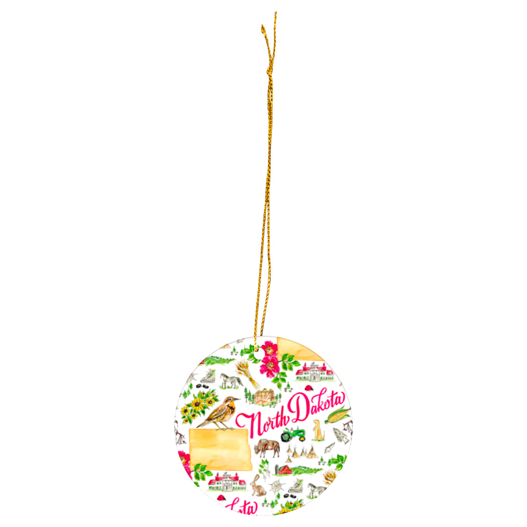 North Dakota State Ornament