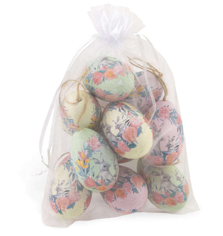 Floral Bunnies Bagged Eggs (Set of 12)