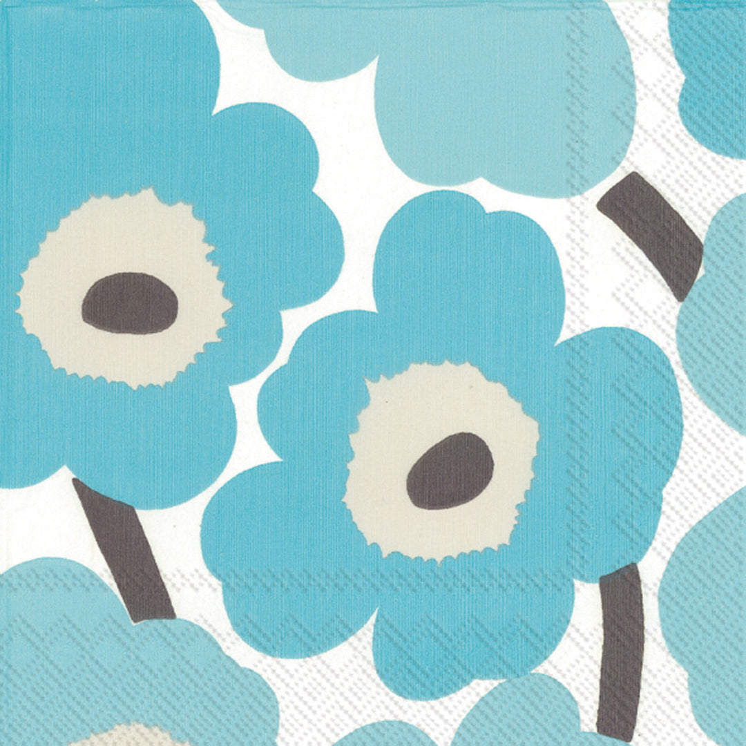 Unikko Turquoise Cocktail Napkin