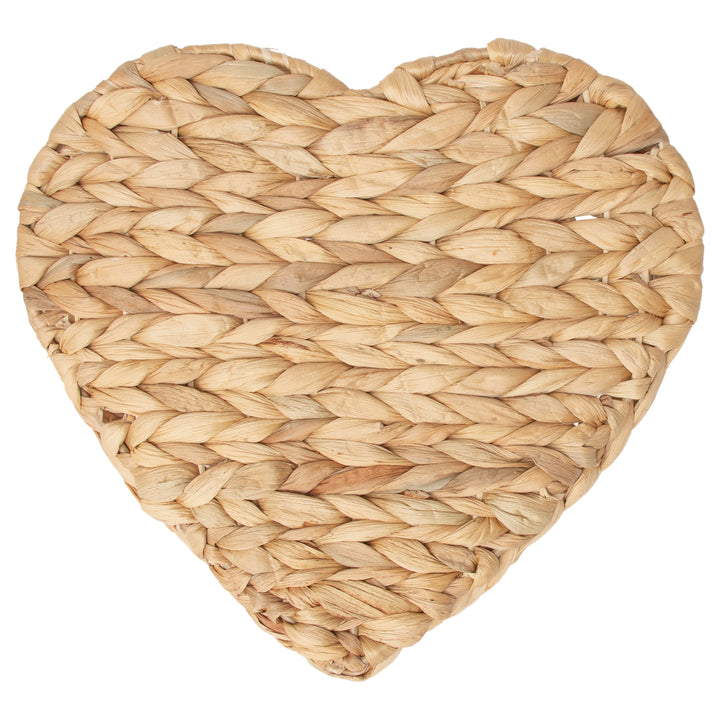 Water Hyacinth Heart Trays (Set of 2)