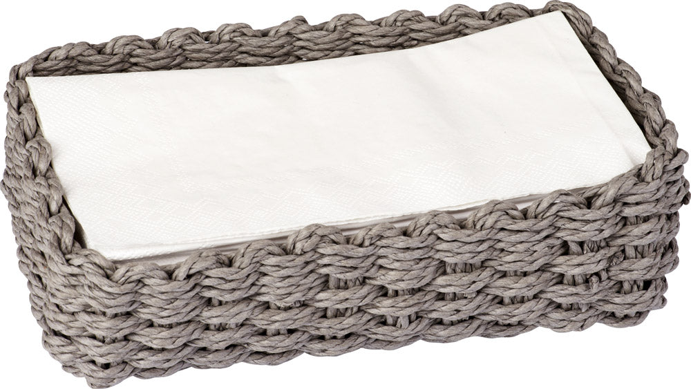 Paper Woven Guest Towel Caddy Grey