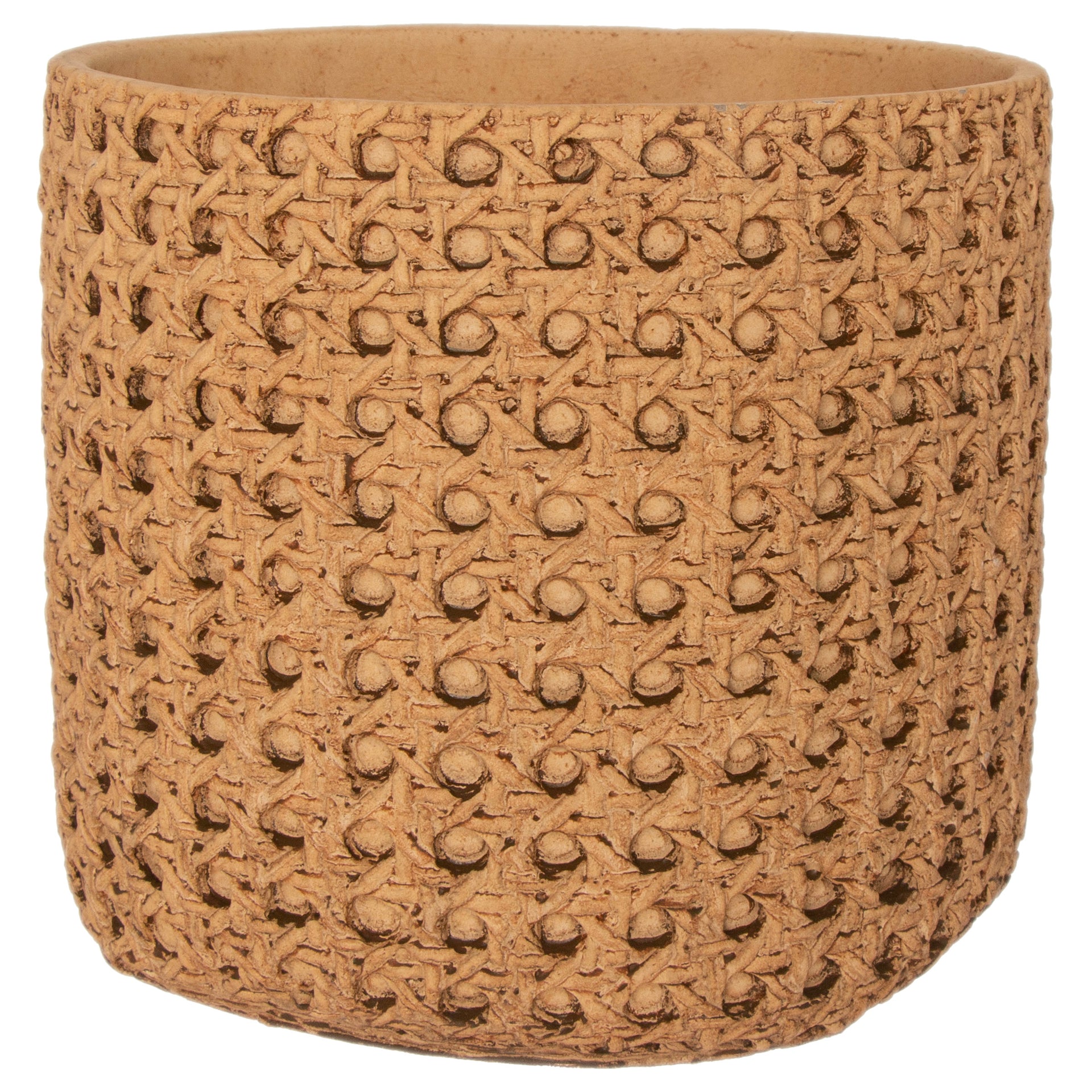 Rattan Cement Planter Large
