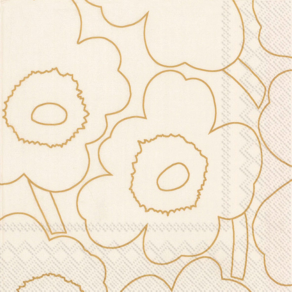 Piirto Unikko Cocktail Napkin Gold