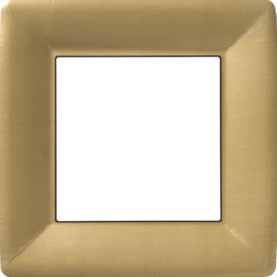 Classic Linen Square Dinner Plate Gold