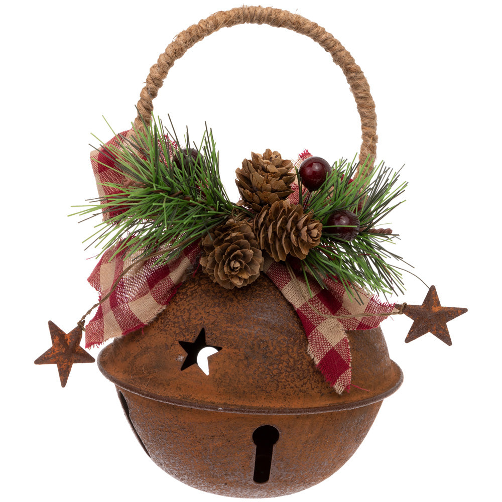 LG GARLAND RUST BELL ORNAMENT