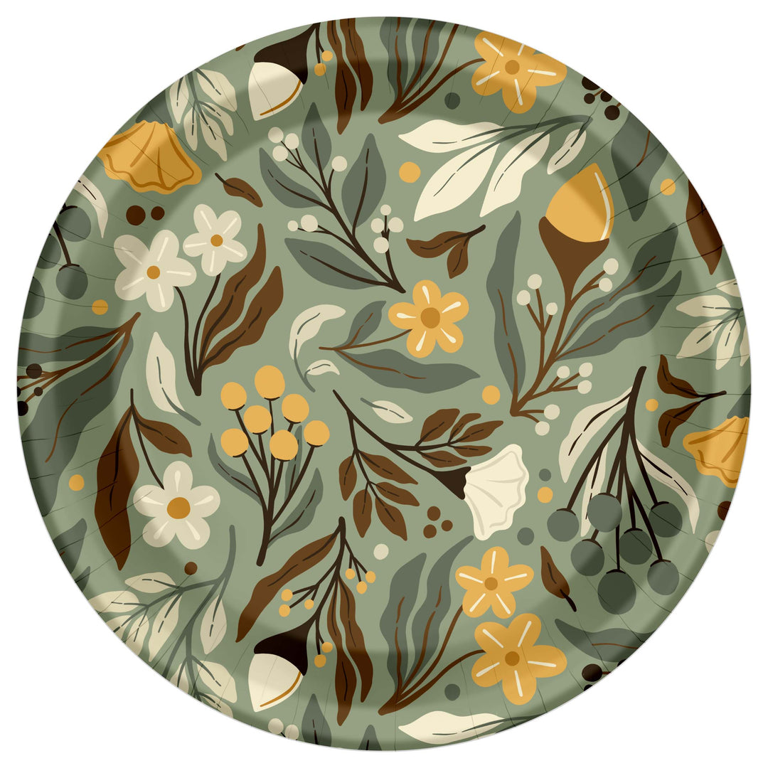 Autumn Acorn Dinner Plate round