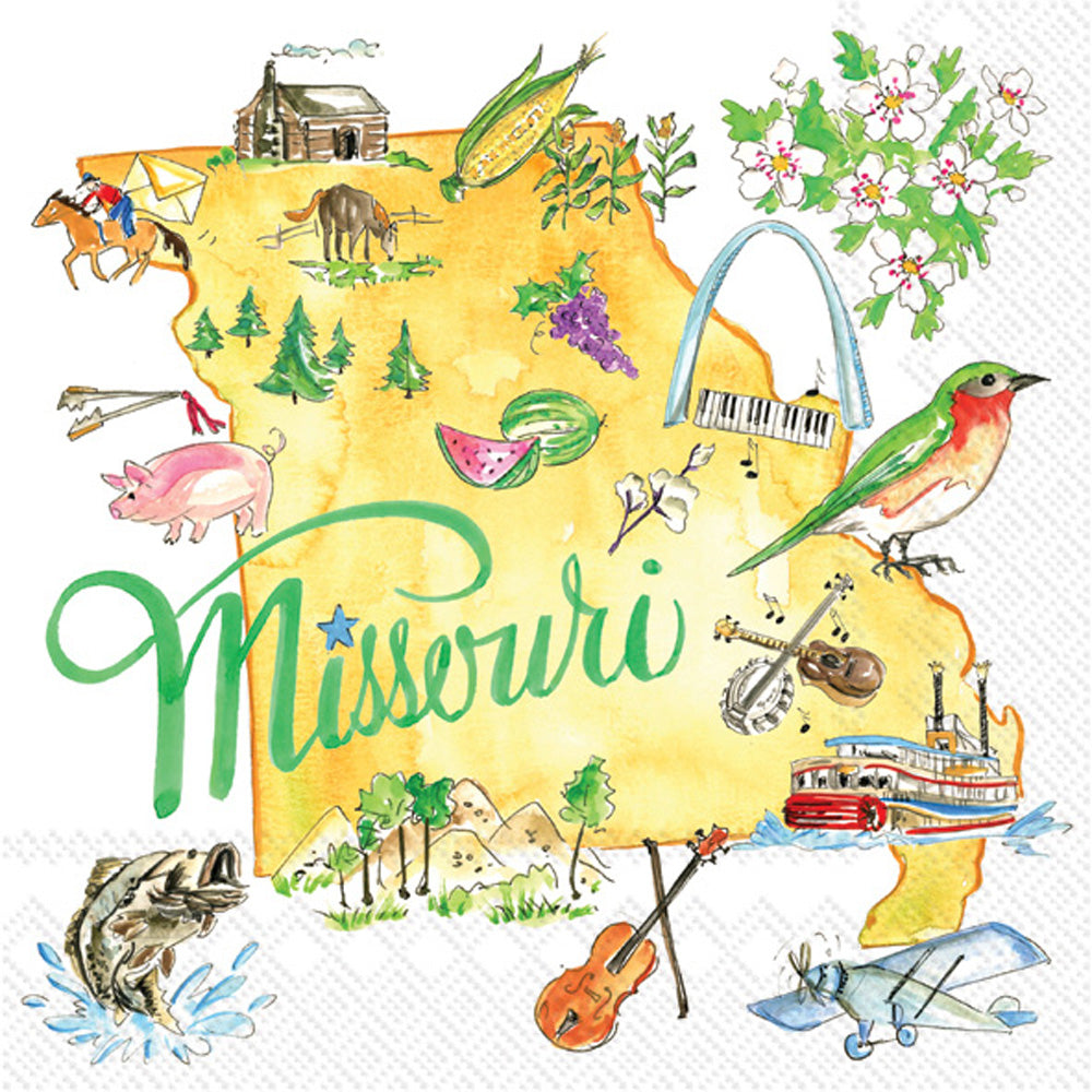 Missouri State Collection Cocktail Napkin