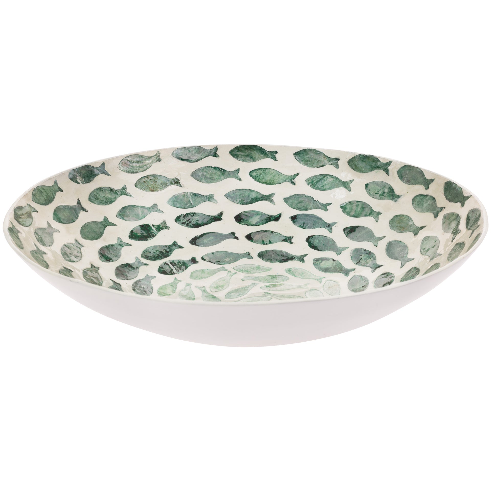 Mother Of Pearl Swirling Fish Bowl