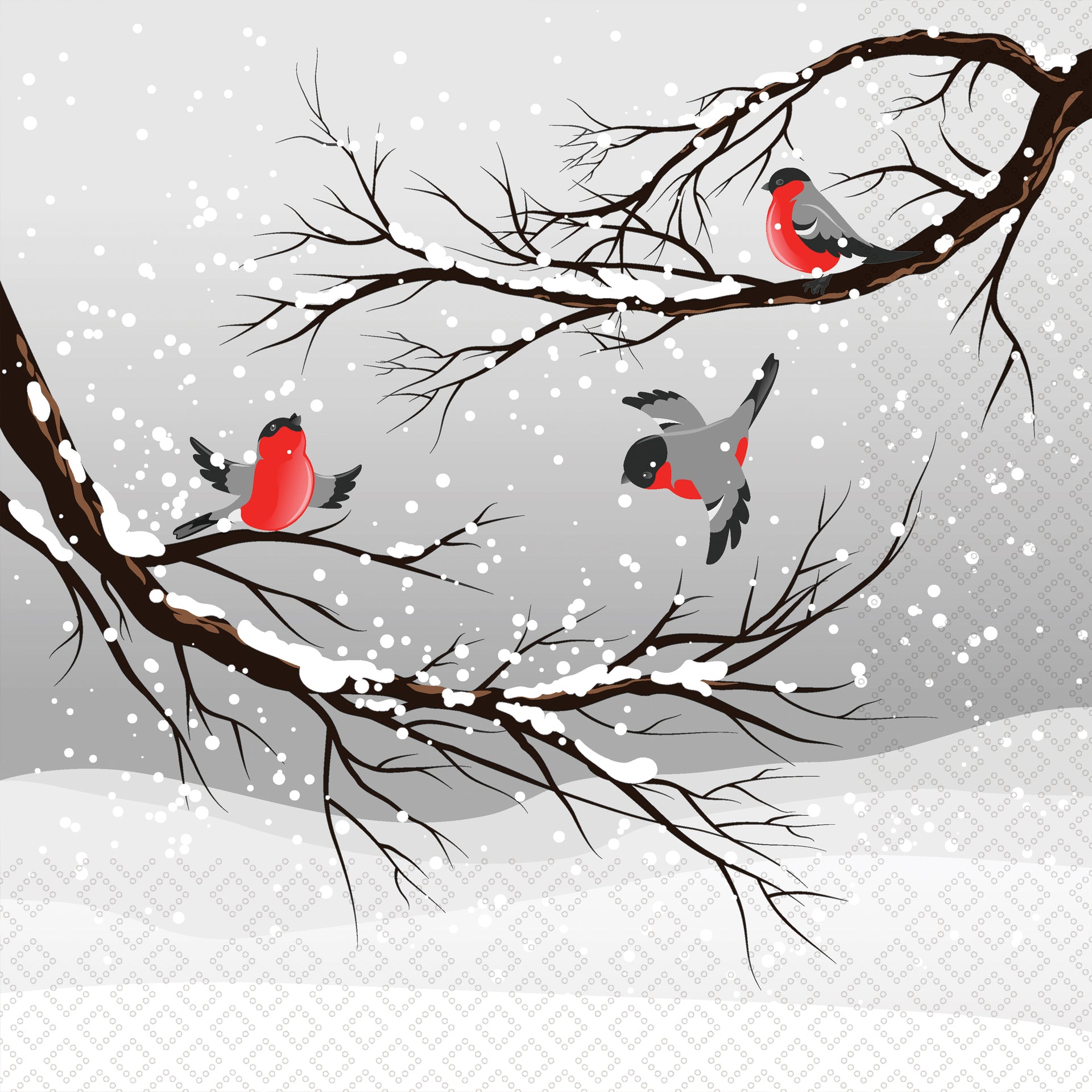 Winter Branch Lunch Napkin