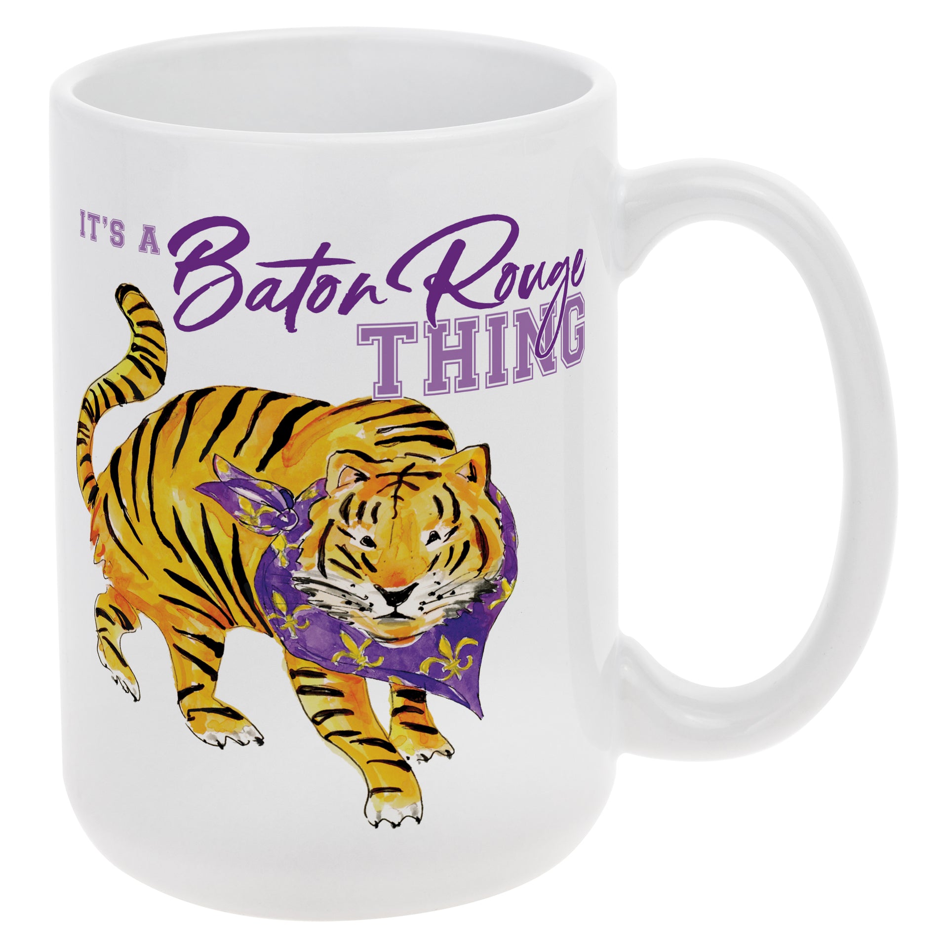 Purple Prowling Tiger Mug