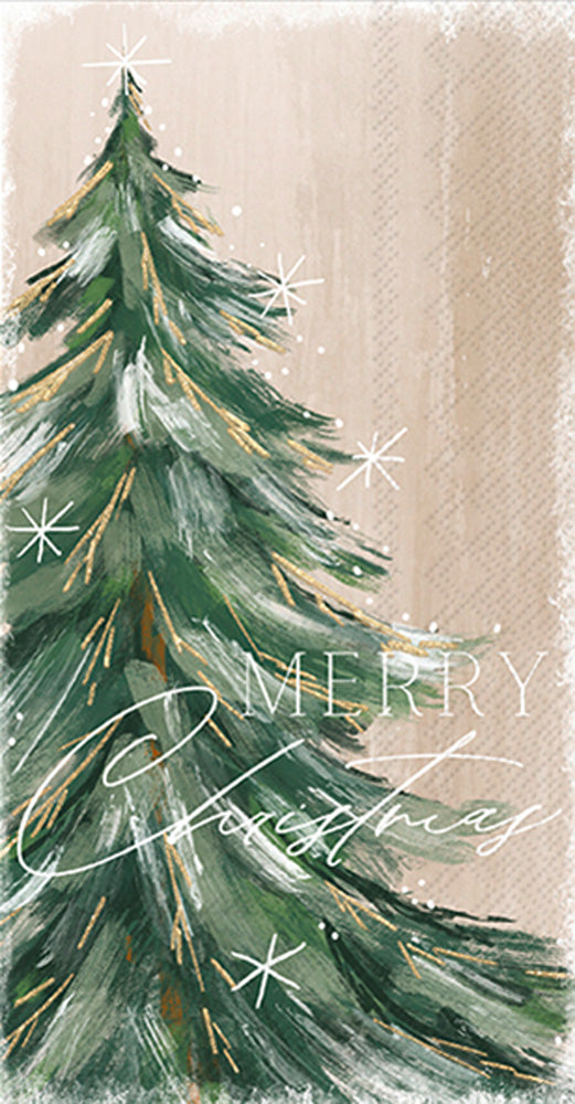 Gilded Painterly Tree Guest Towel