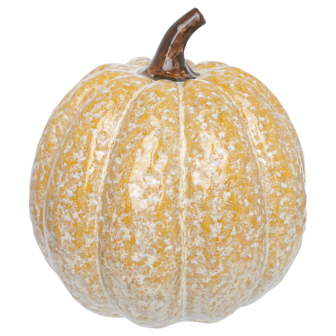 Yellow Reactive Glaze Pumpkin Large