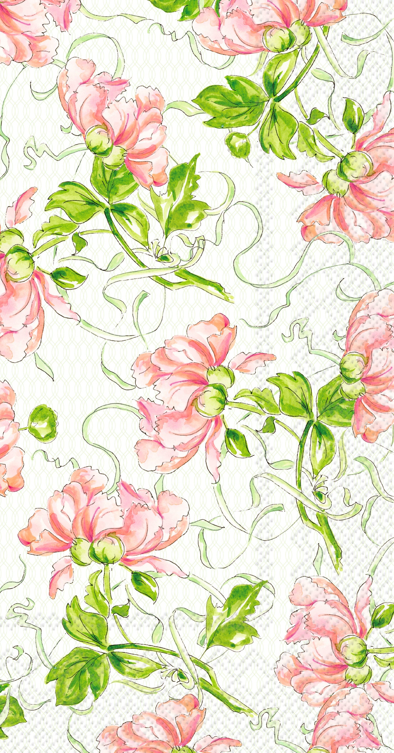 Coral Garden Party Guest Towel