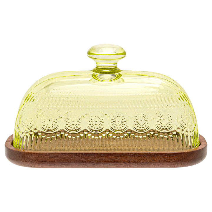 Citrine Codi Glass Butter Dish