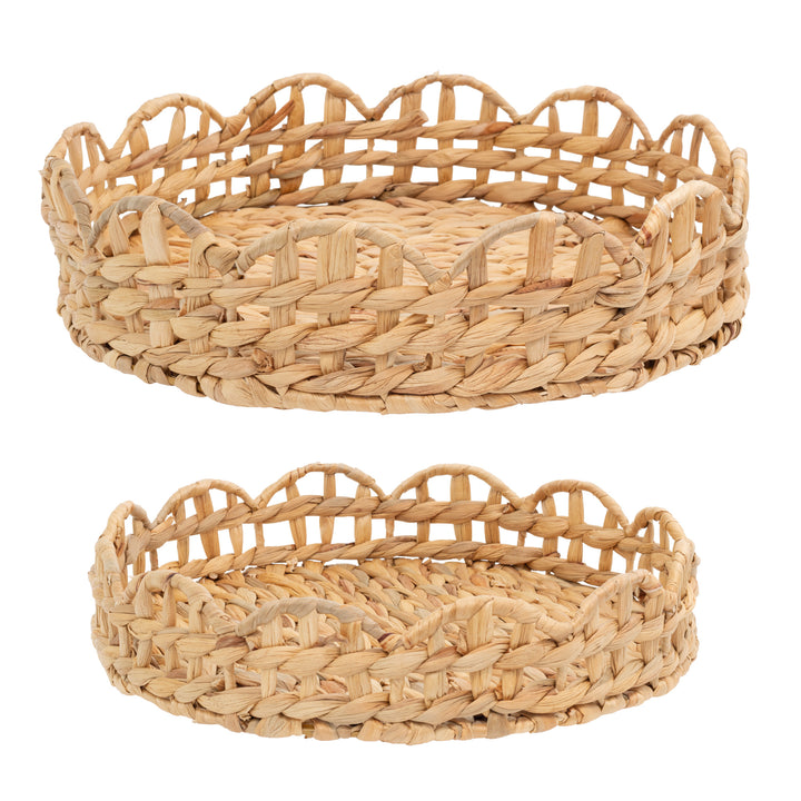 Scalloped Hyacinth Trays (Set of 2)