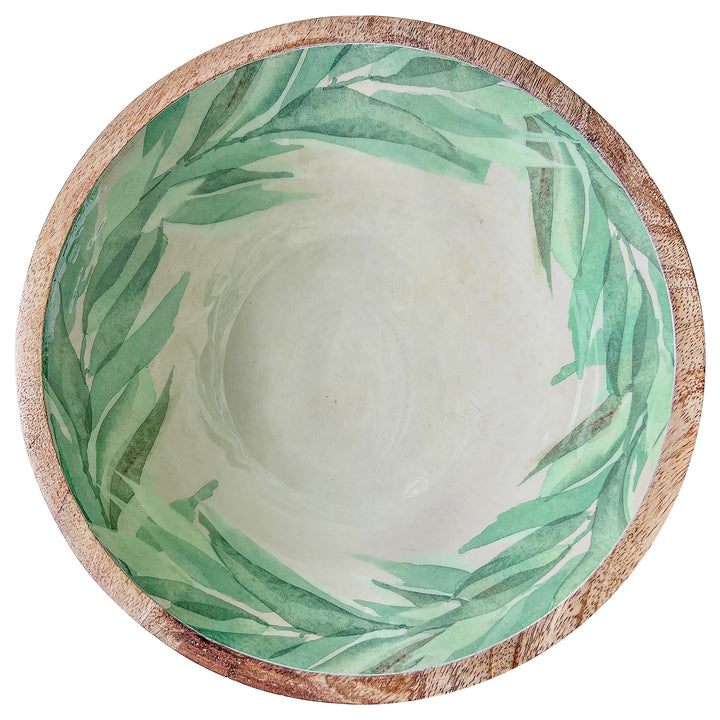 Leaf and Stem Wood Bowl