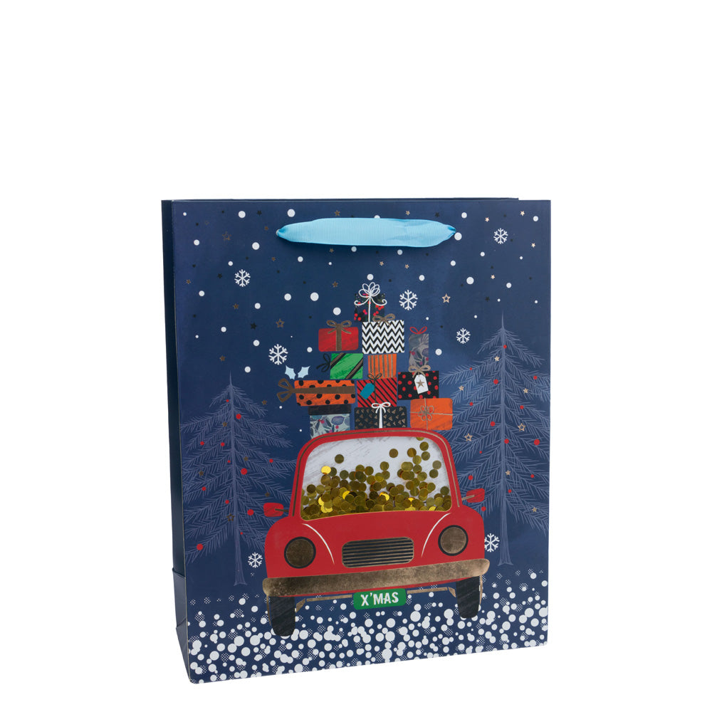 HOLIDAY CAR SEQUIN MEDIUM BAG