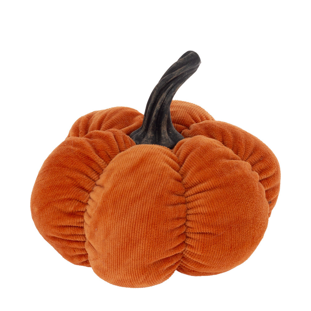 ORANGE PLUSH CORDUROY PUMPKIN