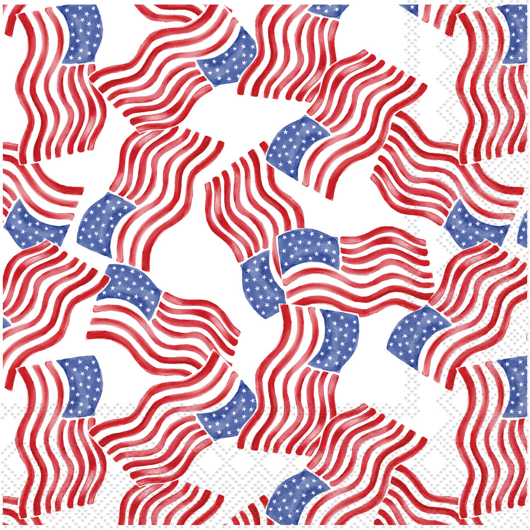 Stars &amp; Stripes Allover Cocktail Napkin
