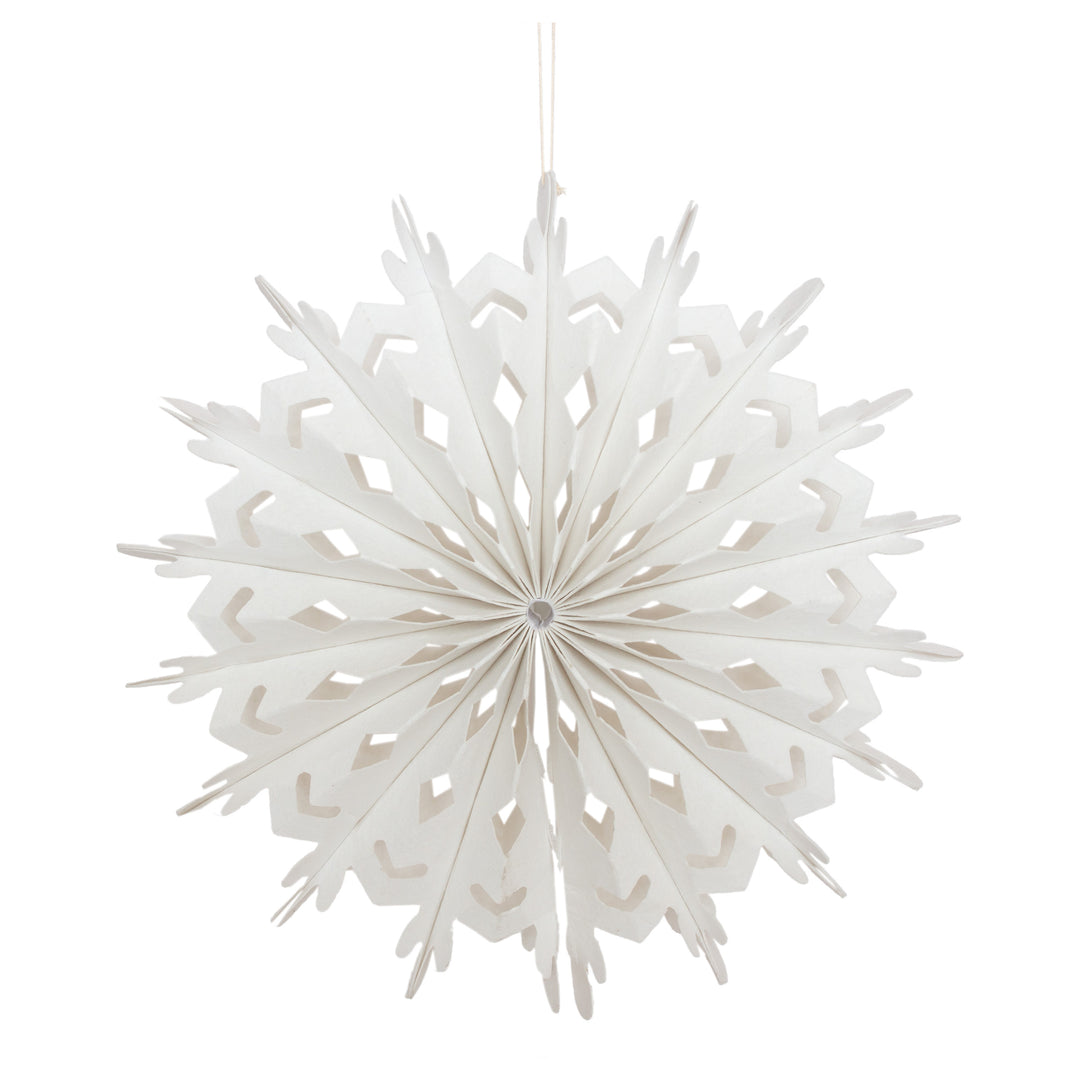 Felted Snowflake Ornament White