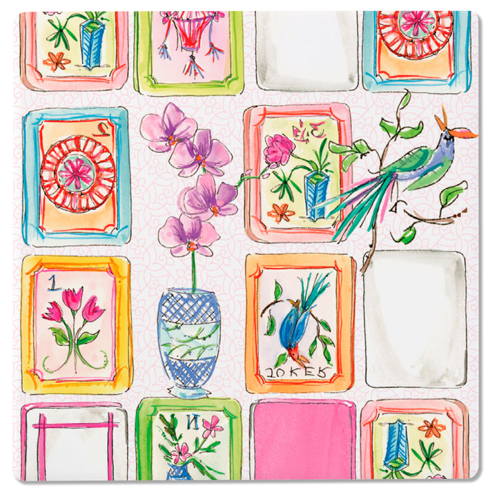Mahjong Pink Coasters