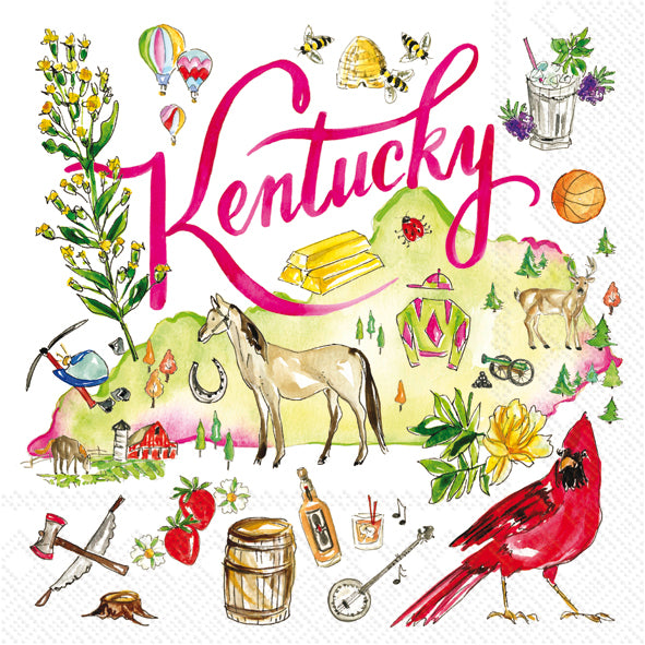 Kentucky State Collection Cocktail Napkin