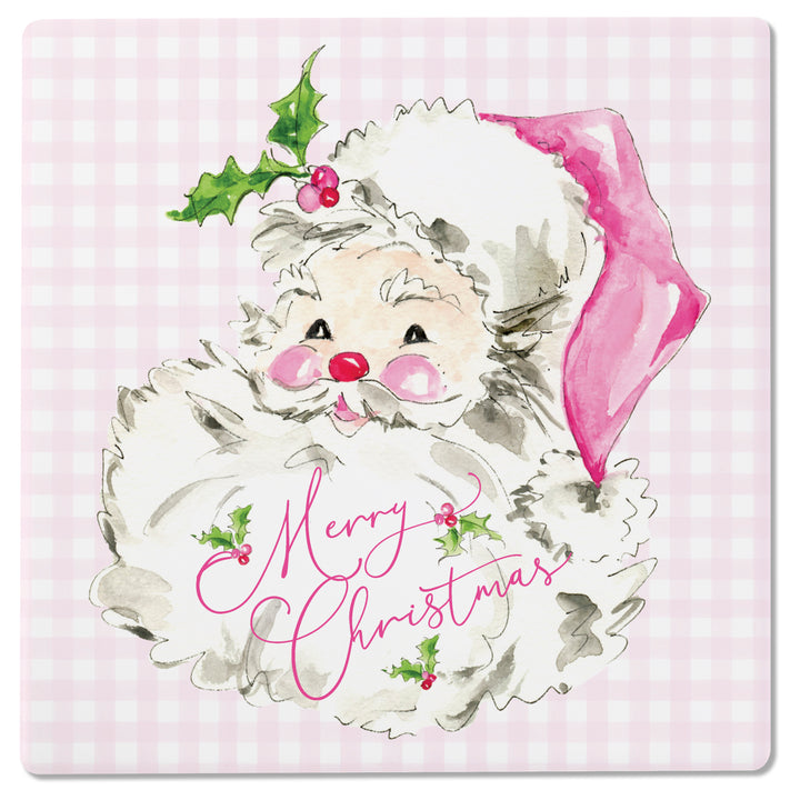 Pink Santa Coasters