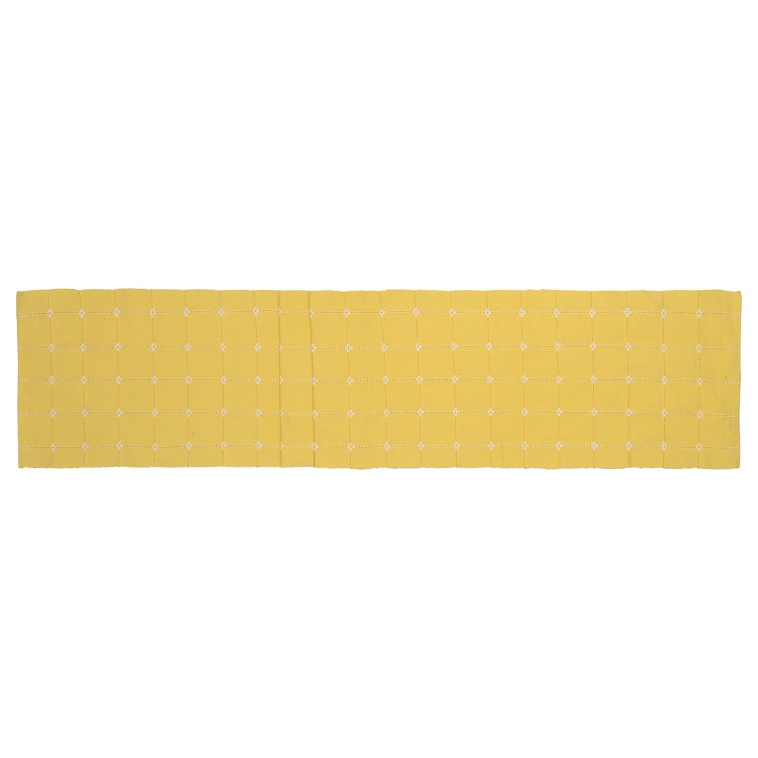 Yellow Hannah Cross Stitch Table Runner