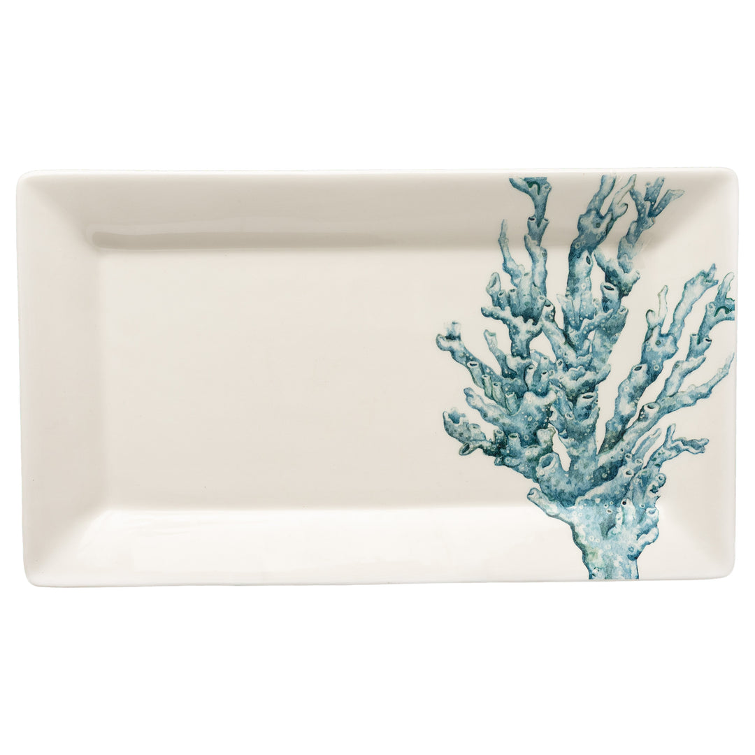 Ocean Tide Coral Platter Small