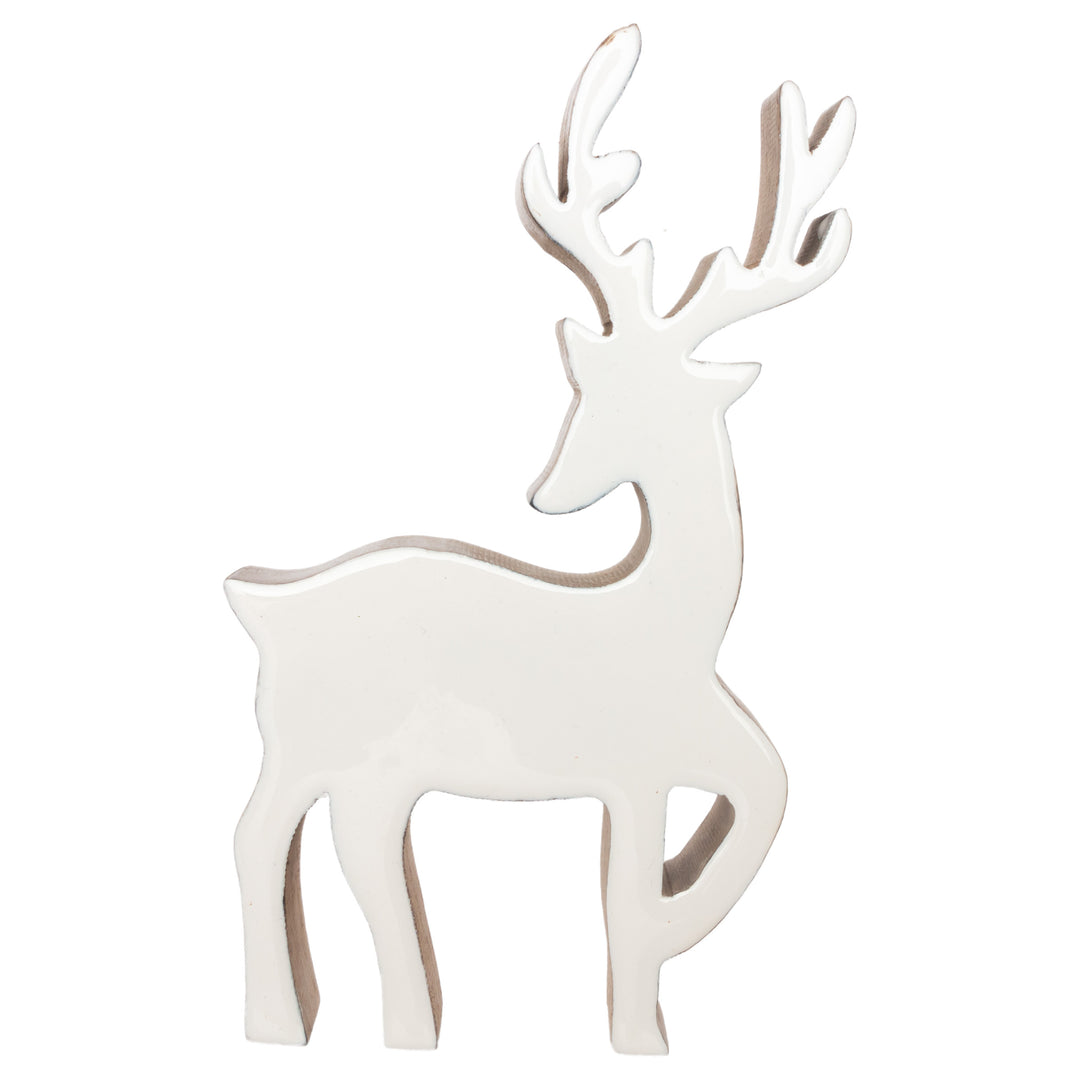 White Dancing Deer Large