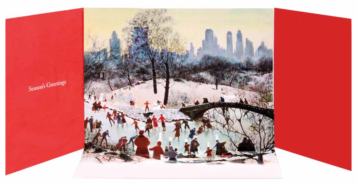 Tait Skating Central Park Christmas Card